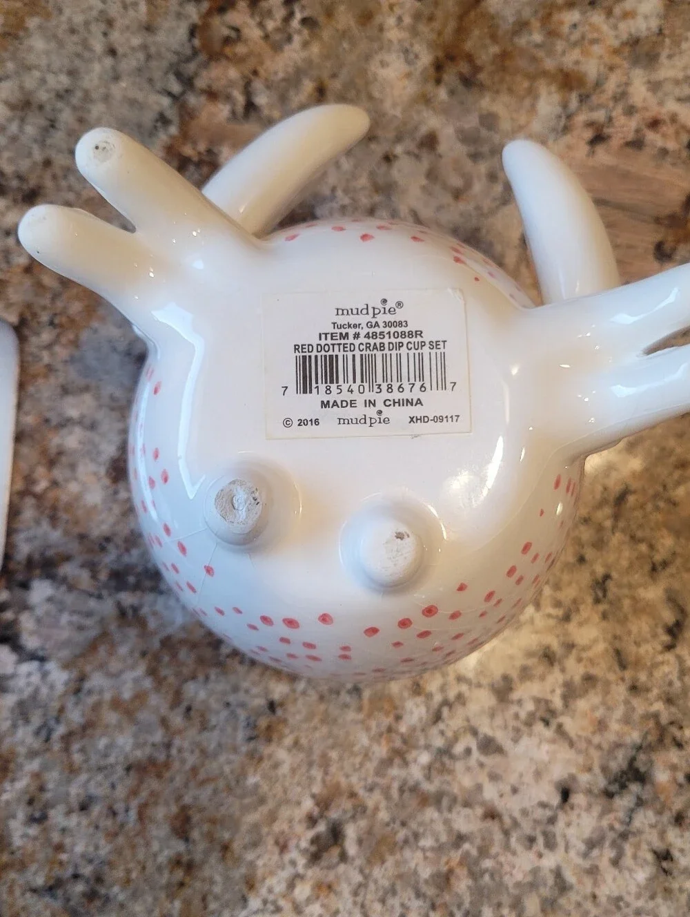Mud Pie small crab serving bowl w/ spreader
